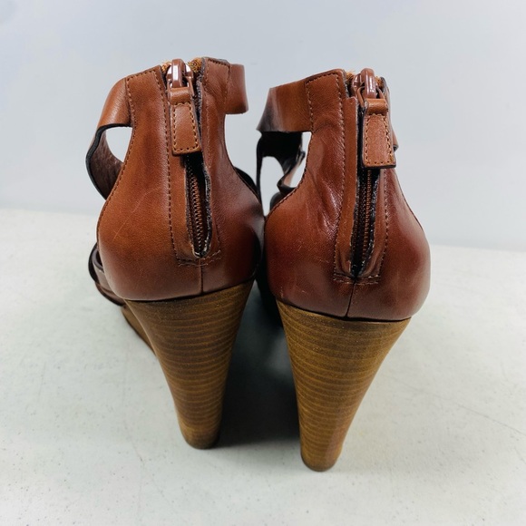 Cole Haan Women’s Dark Brown Leather Air Kimry OT Wedge Platform Shoes Sz 11 - Picture 5 of 6